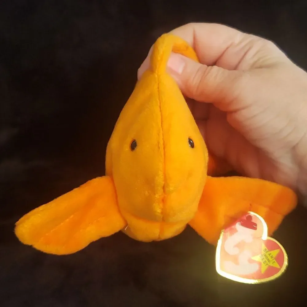 Vintage 1993 Ty Beanie Baby GOLDIE the Goldfish and Teeny Beanie GOLDIE